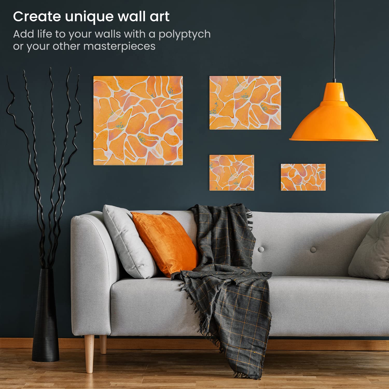 ARTEZA 50x50 cm, 30x40 cm, 20x25cm, and 25x15 cm Stretched Canvas